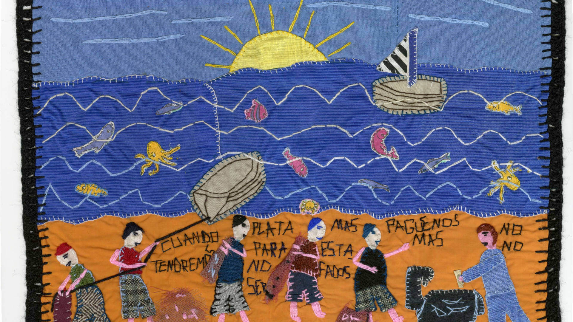 Fotografía de una arpillera
