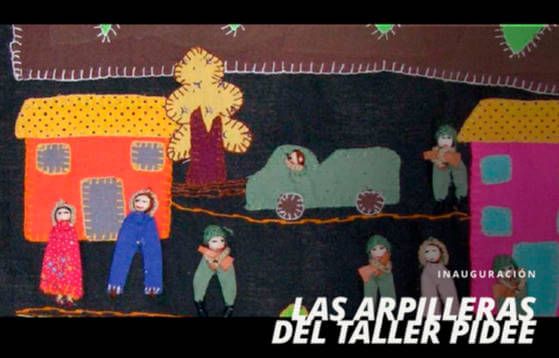 Fotografía arpilleras taller PIDEE